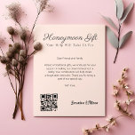 Honeymoon Fund Wedding Registry Gift Qr Code Invitation<br><div class="desc">Introducing our delightful invitation card for the honeymoon fund, travel requests, and wedding registry! Get ready to infuse your wedding celebration with some fun and flair. Completely customizable, from your names to payment details (Venmo, PayPal, Zelle, etc.), this card is all about making your special day uniquely yours. With a...</div>