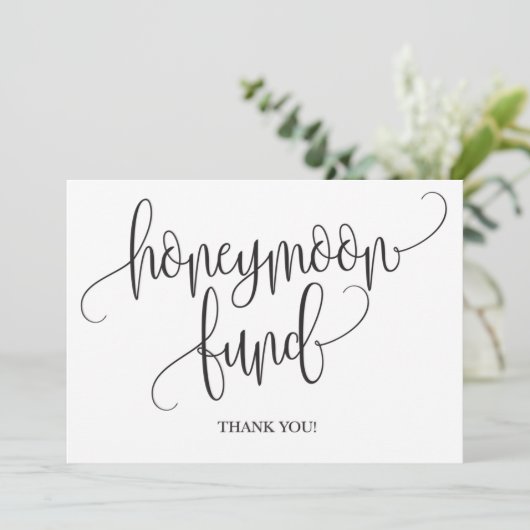Honeymoon Fund Wedding Sign (Standing Front)