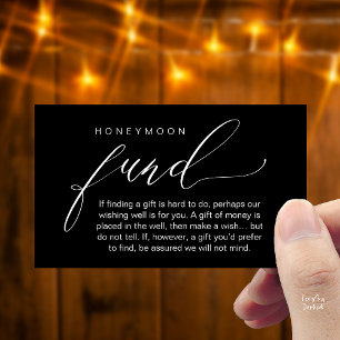 Honeymoon Fund Wishing Well, Wish, A Note On Gifts Enclosure Card