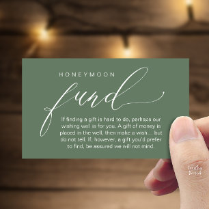 Honeymoon Fund Wishing Well, Wish, A Note On Gifts Enclosure Card