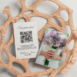Honeymoon Fund With QR Code And Photo Enclosure Card<br><div class="desc">Personalise a Card to be a Modern Idea for your special day to Invite guests to make a contribution to your honeymoon with this Minimalist QR Code Template with a photo. Add your full details, All text style, colors, sizes can be modified to fit your needs. If you need help...</div>