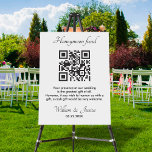 Honeymoon Fund With QR Code Foam Board<br><div class="desc">Personalise a Foam Board to be a Modern Idea for your special day to Invite guests to make a contribution to your honeymoon with this Minimalist QR Code Template. Add your full details, All text style, colors, sizes can be modified to fit your needs. If you need help or matching...</div>