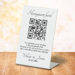 Honeymoon Fund With QR Code  Pedestal Sign<br><div class="desc">Personalise a Sign to be a Modern Idea for your special day to Invite guests to make a contribution to your honeymoon with this Minimalist QR Code Template. Add your full details, All text style, colors, sizes can be modified to fit your needs. If you need help or matching items,...</div>