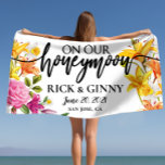 Honeymoon Gifts Personalized Asiatic Lilies Custom Beach Towel<br><div class="desc">Looking for a unique and special gift for the newlyweds? Look no further than this personalized Asiatic lilies custom beach towel! This elegant towel is perfect for the couple's honeymoon, and can be used as a beautiful decoration in their home afterwards. Add a special touch to this already luxurious towel...</div>