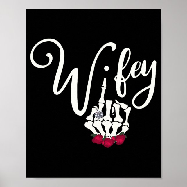 Honeymoon Gothic Bride Goth Wedding Goth Wife Husb Poster (Front)