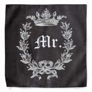 Honeymoon Groom chalkboard wedding Mr Bandana