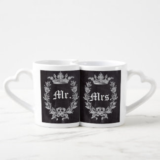 Honeymoon Groom chalkboard wedding Mr Coffee Mug Set