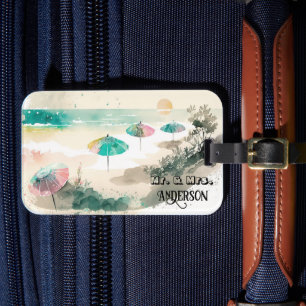 Honeymoon Hawaiian Beach Luggage Tag