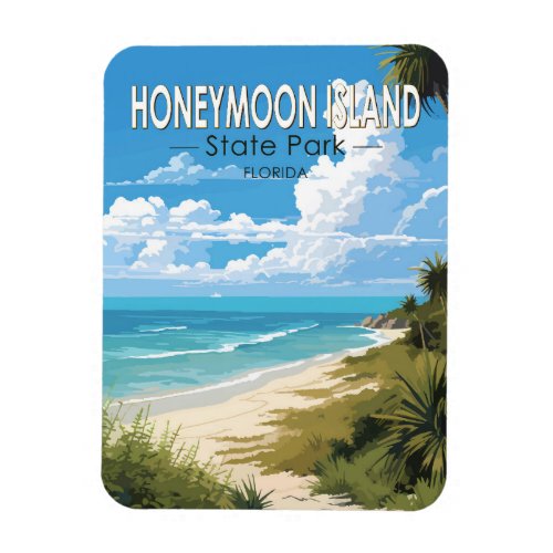 Honeymoon Island State Park Florida Travel Vintage Magnet