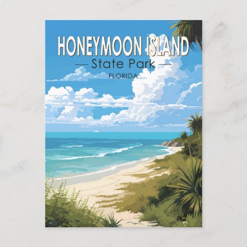 Honeymoon Island State Park Florida Travel Vintage Postcard