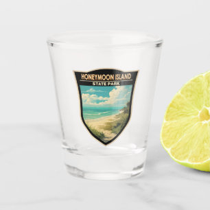 Honeymoon Island State Park Florida Travel Vintage Shot Glass