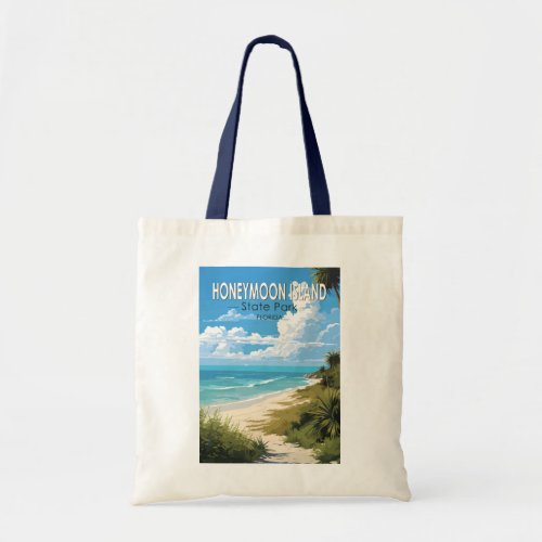 Honeymoon Island State Park Florida Travel Vintage Tote Bag