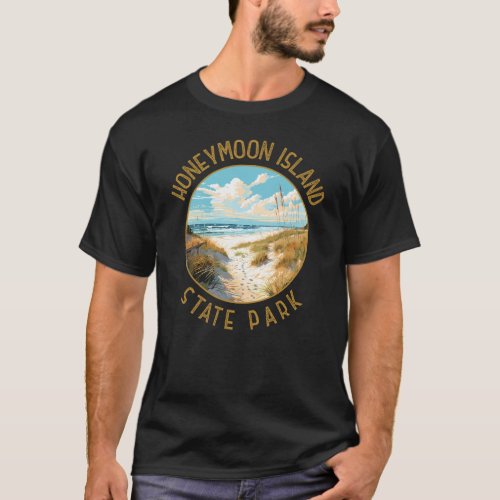 Honeymoon Island State Park Retro Distressed T_Shirt