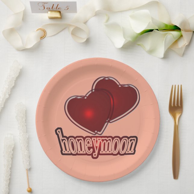 Honeymoon Paper Plates (Wedding)