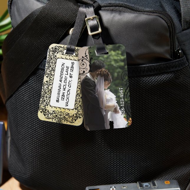 Honeymoon Personalized Photo Luggage Tag (Creator Uploaded)