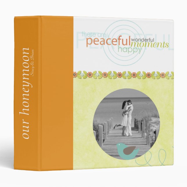 Honeymoon Photo Album Binder (Front/Spine)