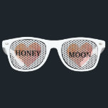 Honeymoon Pink Heart Wedding Retro Sunglasses<br><div class="desc">Cute sunglasses for the newlywed with the word "honeymoon" and a big pink heart. Have some fun with these shades! Gift a pair to the bride and to the groom as gaga gifts!</div>