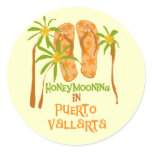 Honeymoon Puerto Vallarta Tshirts and Gifts Classic Round Sticker