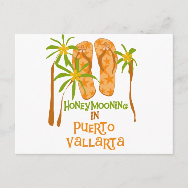 Honeymoon Puerto Vallarta Tshirts and Gifts Postcard (Front)