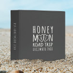 Honeymoon Road Trip Memory Wedding Album  Binder<br><div class="desc">Organize your honeymoon memories in this Honeymoon Road Trip scrapbook. You can customize the background color if dark chalkboard gray is not your favorite (it is mine) and add your initials to the entwined hearts and the spine text is changeable too. This was designed on the 1.5 in binder -...</div>