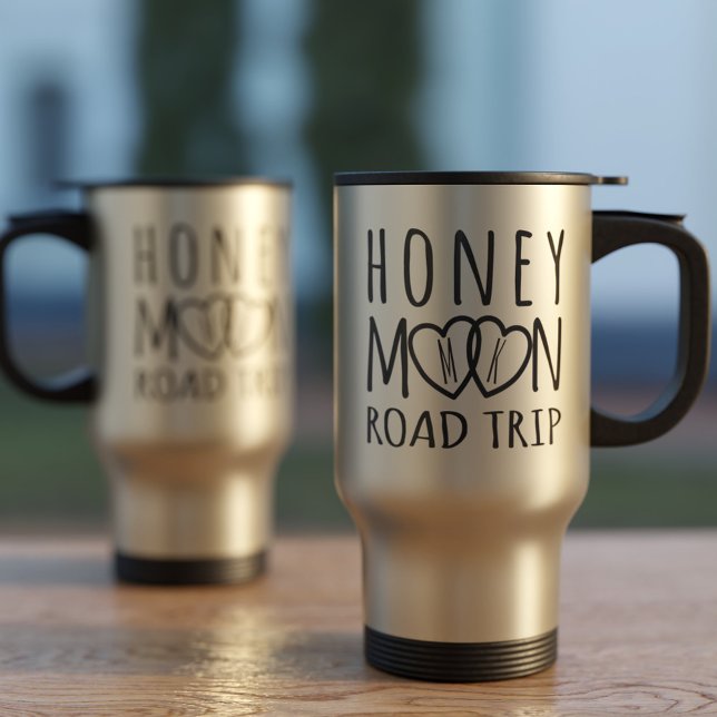Honeymoon Road Trip Newlyweds Travel Mug (Creator Uploaded)