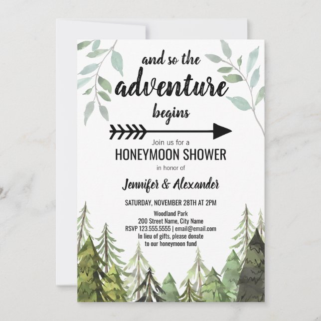 Honeymoon Shower Invitation (Front)