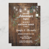 Honeymoon Shower Rustic Wedding Shower Invitation (Front/Back)