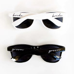 Honeymoon Sunglasses, Gift for Bride and Groom Sunglasses<br><div class="desc">Easy to customize great gift for the newlywed's Bride and Groom. Choose the style of the frame and easily write the Bride Groom on the glasses.

Honeymoon Sunglasses,  Honeymoon Travel Accessories,  Honeymoon Gifts,  Honeymoon ideas,  Bride Groom Sunglasses,  Bride Groom Matching Honeymoon</div>