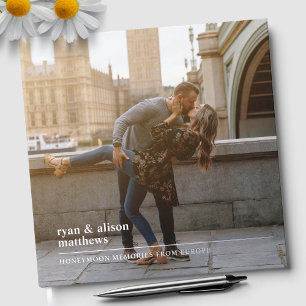 Honeymoon Travel Memories Scrapbook Foil Guest Book