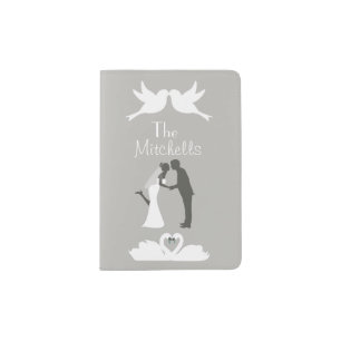 Honeymoon Travels Luggage Newlywed Couple Passport Holder