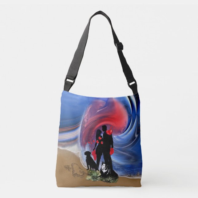 Honeymoon Valentine couple Crossbody Bag (Front)