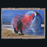 Honeymoon Valentine couple Throw Blanket<br><div class="desc">I love my new wife - or my new husband  and hope she or he will wear this honeymoon gift of love</div>