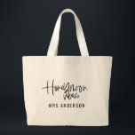 Honeymoon Vibes Large Tote Bag<br><div class="desc">Honeymoon Vibes design. Modern script text hand lettered design to make your honeymoon extra special. The perfect gift wedding for you soon to be married friend or just a treat for yourself. Part of a collection.</div>