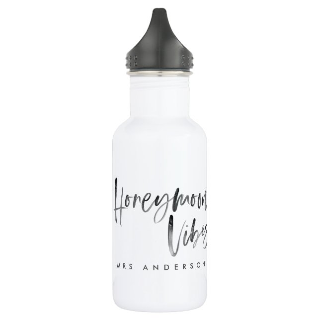 Honeymoon vibes stainless steel water bottle (Left)