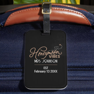Honeymoon Vibes Wedding Gift Luggage Tag