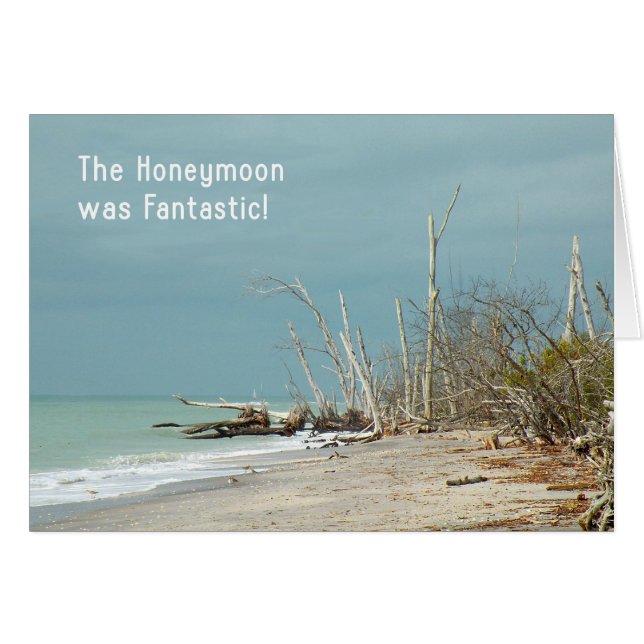 Honeymoon was Fantastic Card, Natural Beach Blank (Front Horizontal)