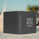 Honeymoon Wedding Album Memory Binder<br><div class="desc">Organize your honeymoon memories in this gray Honeymoon scrapbook. You can customize the background color if dark chalkboard gray is not your favorite (it is mine) and add your initials to the entwined hearts and the spine text is changeable too. This was designed on the 1.5 in binder - if...</div>