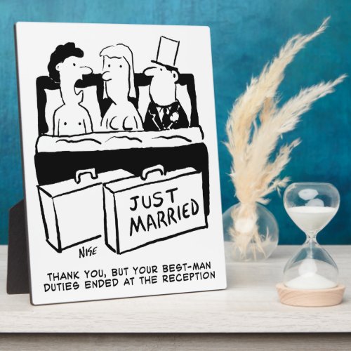 Honeymoon Wedding Night for Bride  Groom Plaque