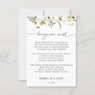Honeymoon Wish Bee and Wildflower Enclosure Card
