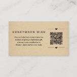 Honeymoon Wish / Fund Card w QR Code Insert<br><div class="desc">Honeymoon Wish / Honeymoon Fund Card with QR Code Insert - A wonderfully simple design to communicate your wish with a poem for contributions to your honeymoon instead of a traditional gift.  Inserting your QR code makes the process even easier for your guests.</div>