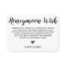 Honeymoon Wish Wedding Insert Cards