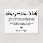Honeymoon Wish Wedding Insert Cards<br><div class="desc">The Honeymoon Wish Wedding Insert Cards available on Zazzle are the perfect addition to any wedding invitation suite. These elegant and customizable cards allow couples to politely request monetary gifts for their honeymoon in lieu of traditional wedding gifts. The design features a simple minimalistic white background with the text "Honeymoon...</div>