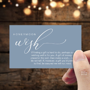 Honeymoon Wish Wishing Well, Fund, A Note On Gifts Enclosure Card