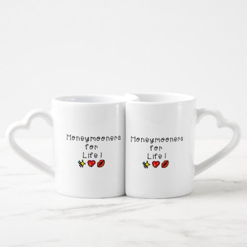 honeymooners for life set of coffee mugs