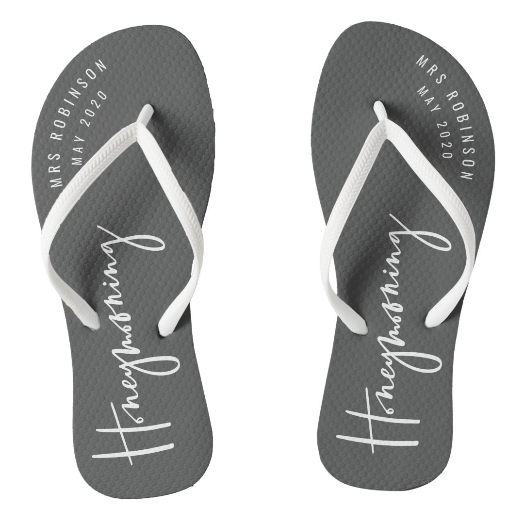 Honeymooning Flip Flops | Zazzle