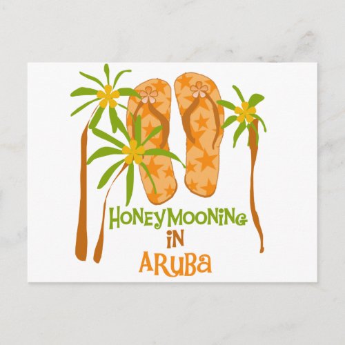 Honeymooning in Aruba Postcard