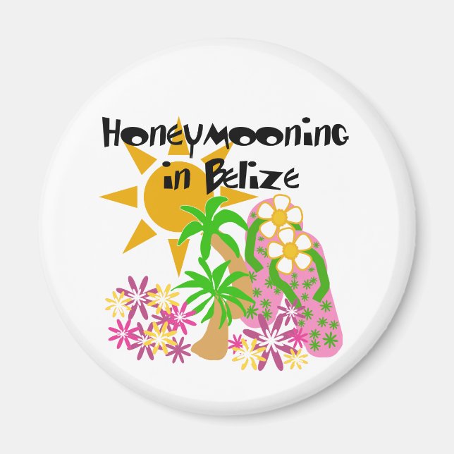 Honeymooning in Belize Magnet (Front)