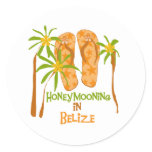Honeymooning in Belize Sticker