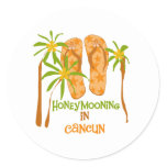 Honeymooning in Cancun Sticker