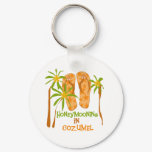 Honeymooning in Cozumel Keychain